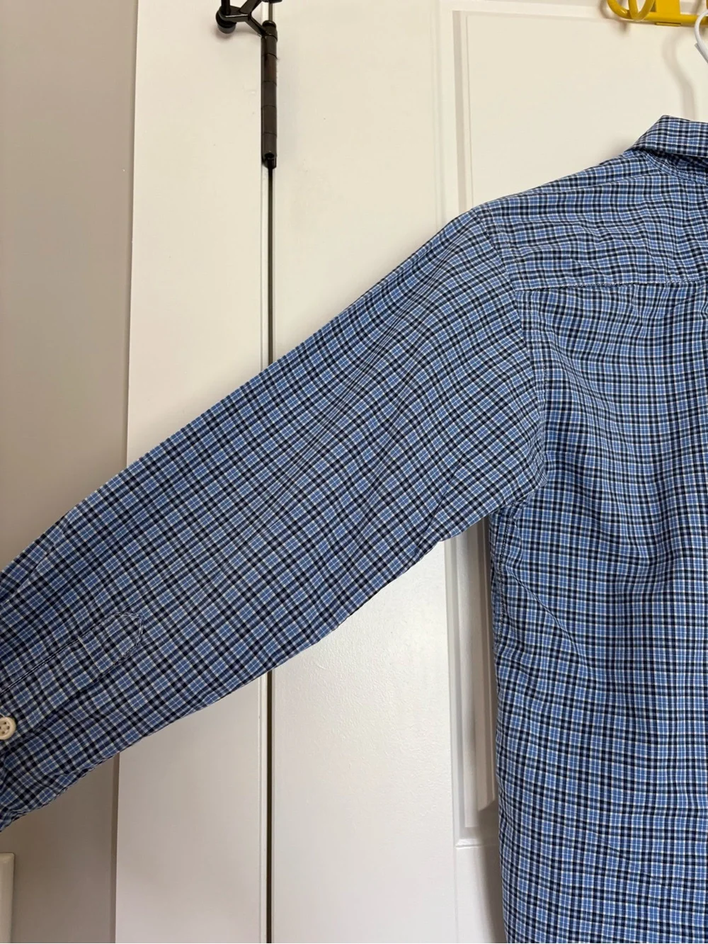 Ralph Lauren Boys Blue Plaid Button Down Shirt Sz M